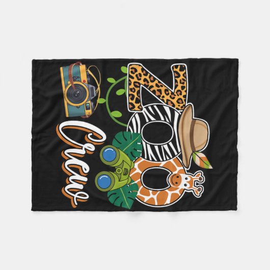 Zoo Giraffe Crew Safari Tierpark Kindermädchen Fleecedecke (Vorderseite (Horizontal))