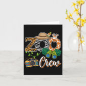 Zoo Giraffe Crew Safari Tierpark Kindermädchen Karte (Gelbe Blume)