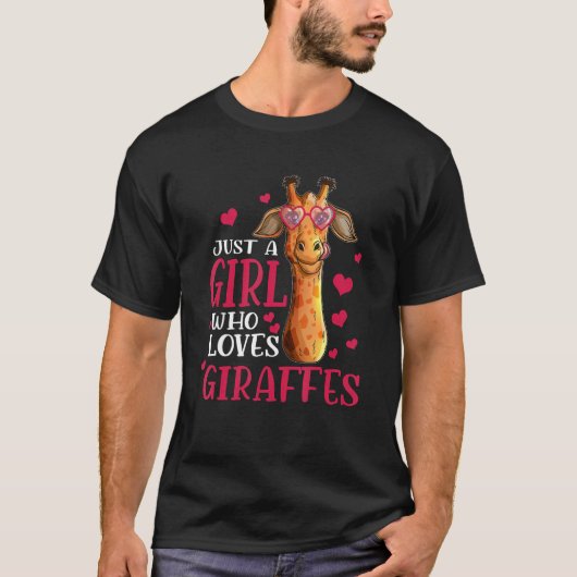 Zoo Giraffe Just A Girl Who Loves Giraffes T-Shirt (Vorderseite)