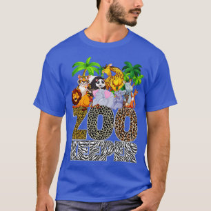 Zoo Keeper afrikanische Tiere Leopard Print Zebra T-Shirt