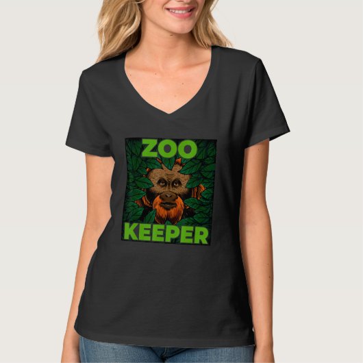 Zoo Keeper Funny Jungle Monkey Animal Lover Men Wo T-Shirt (Vorderseite)