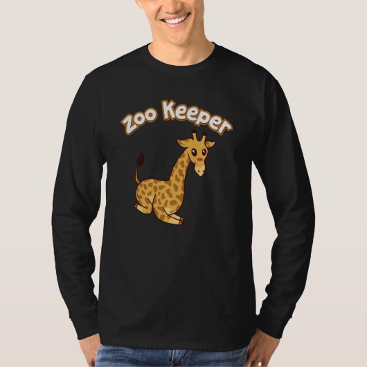 Zoo Keeper Giraffe Safari Animal T-Shirt (Vorderseite)