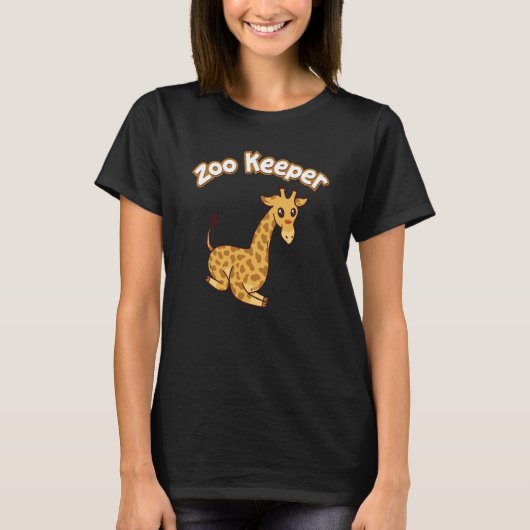 Zoo Keeper Giraffe Safari Animal T-Shirt (Vorderseite)