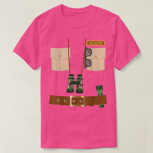 Zoo Keeper Halloween Kostüm Diy Gift Jungle Safar T-Shirt (Design vorne)