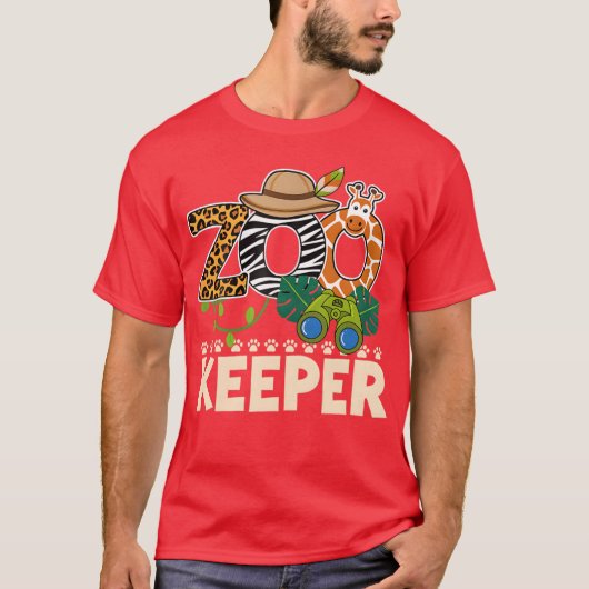 Zoo Keeper Halloween Party Safari Zookeeper T-Shirt (Vorderseite)