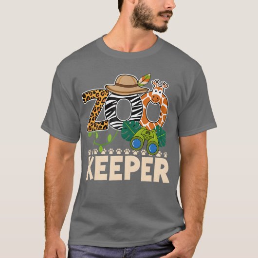 Zoo Keeper Halloween Party Safari Zookeeper T-Shirt (Vorderseite)