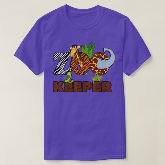 Zoo Keeper Kostüme Männer Frauen afrikanische Tier T-Shirt (Design vorne)