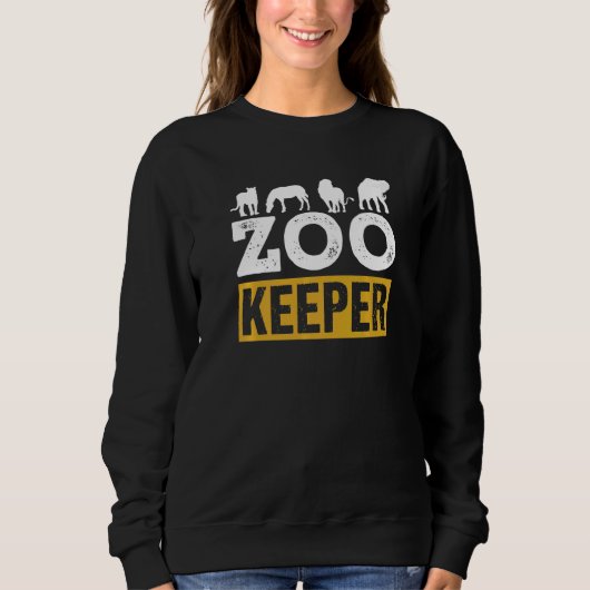 Zoo Keeper Zookeeper Job Keeping Zookeepping Sweatshirt (Vorderseite)