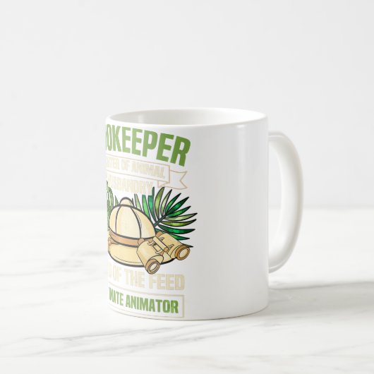 Zoo Keeper Zookeeper Tierhalter Zoologe Student Kaffeetasse (VorderseiteRechts)
