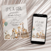 Zoo Kinderzimmer Animals Girl Baby Dusche Einladung