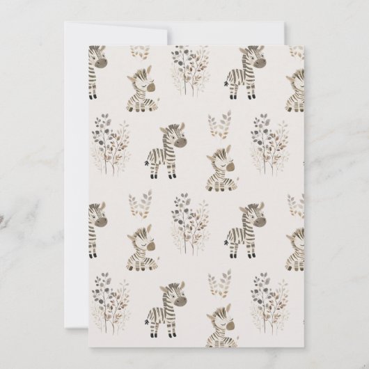 Zoo Kinderzimmer Animals Kinderdusche Einladung (Rückseite)