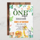 Zoo mr zu einer Geburtstagseinladung Einladung (Vorne/Hinten)