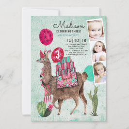 Zoo Party Birthday | Llama | Aufforderungen Einladung