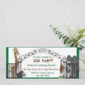Zoo-Party Einladung (Stehend Vorderseite)