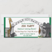 Zoo-Party Einladung (Vorderseite)