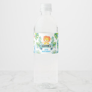 Zoo-Party-Label, Lion Wasserflaschenetikett