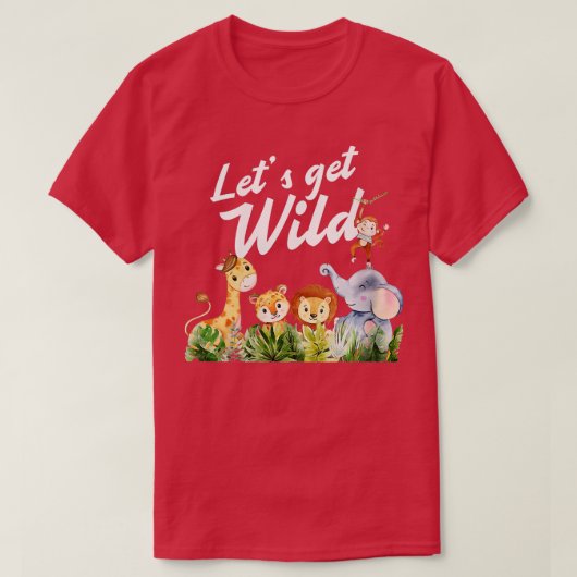 Zoo Party Safari Tiere im Freien T-Shirt (Design vorne)