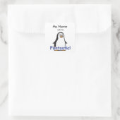 Zoo Penguin - Fantastisch! Quadratischer Aufkleber (Tasche)