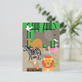 Zoo Postkarte (Stehend Vorderseite)