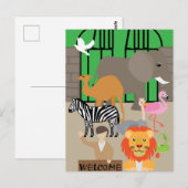 Zoo Postkarte (Vorne/Hinten)