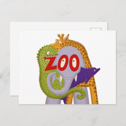 Zoo! Postkarte (Vorne/Hinten)