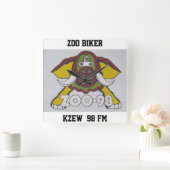 ZOO-RADFAHRER   KZEW 98 FM QUADRATISCHE WANDUHR (Zuhause)