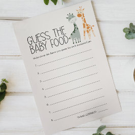 Zoo Safari Animal Baby Dusche Ratgeber Baby Food G Flyer