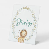 Zoo Safari Animal Lion Baby Shower Drink Table Sockelschild (Vorderseite)