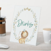 Zoo Safari Animal Lion Baby Shower Drink Table Sockelschild (In SItu)