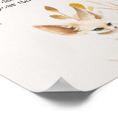 Zoo Safari Animals Baby Dusche Windeln Raffle Poster (Ecke)