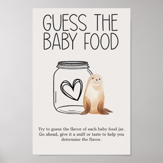 Zoo Safari Animals Baby Showroom Ratess Baby Food Poster (Vorne)