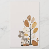 Zoo Safari Animals Baby Showscattegories Game Flyer (Hinten)