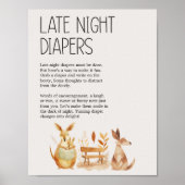 Zoo Safari Animals Kinderdusche Spätabendwascher Poster (Vorne)