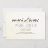 Zoo Safari Bridal Dusche Einladung (Vorderseite)