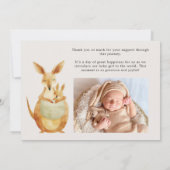 Zoo Safari Kinderzimmer Animals Baby Ankündigung (Rückseite)