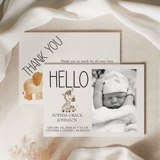 Zoo Safari Kinderzimmer Animals Baby Ankündigung