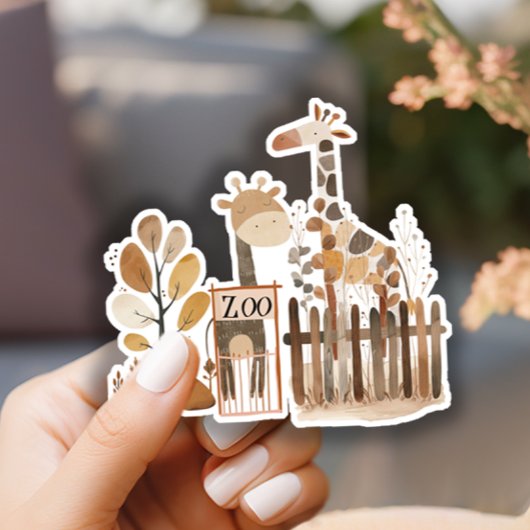 Zoo Safari Kinderzimmer Animals Baby Dusche Aufkleber