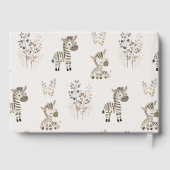 Zoo Safari Kinderzimmer Animals Baby Dusche Gästebuch (Rückseite)