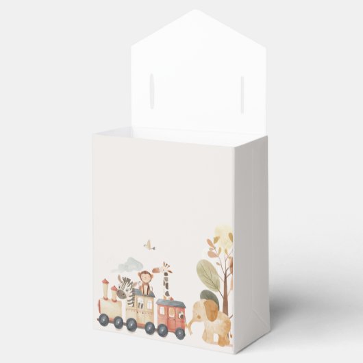 Zoo Safari Kinderzimmer Animals Baby Dusche Geschenkschachtel (Geöffnet)