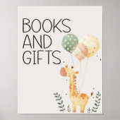 Zoo Safari Kinderzimmer Tiere Kinderdusche Bücher Poster (Vorne)