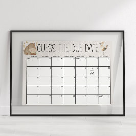 Zoo Safari Kinderzimmer Tiere Kinderdusche Datum Poster