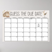 Zoo Safari Kinderzimmer Tiere Kinderdusche Datum Poster (Vorne)