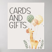 Zoo Safari Kinderzimmer Tiere Kinderduschkarten Ge Poster (Vorne)