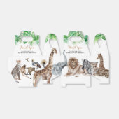 Zoo Safari Tiere Danke Geschenkschachtel (Ungefaltet)