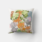 Zoo: Sammlung niedlicher Wildtiere Kissen (Rückseite)