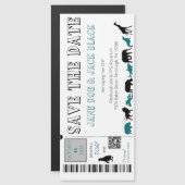 Zoo Save the Date Magneteinladung (Vorne/Hinten)
