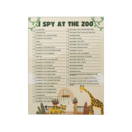 Zoo Scavenger Hunt Erziehung Notizblock