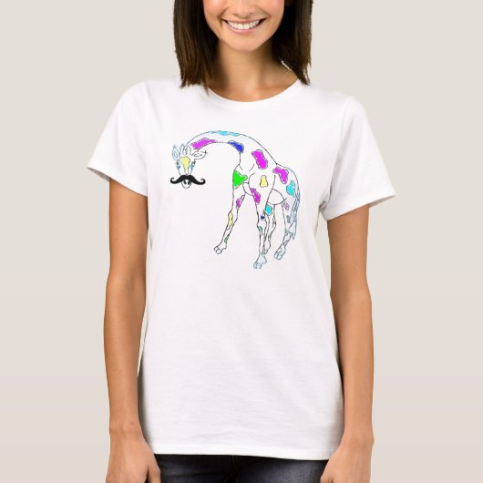 Zoo Stache - der Giraffen-T - Shirt (Vorderseite)