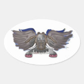 Zoo-Tapes-Sticker-Set Ovaler Aufkleber (Vorderseite)