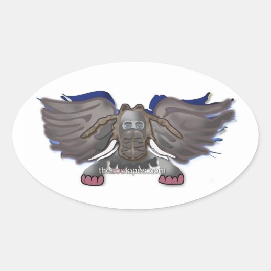 Zoo-Tapes-Sticker-Set Ovaler Aufkleber (Vorderseite)